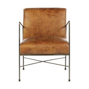 Albemarle Light Brown Leather Dining Chair