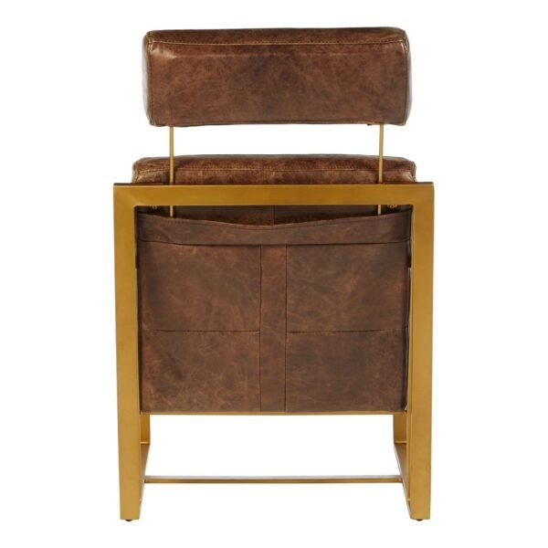Hoxton Brown Leather Lounge Chair - Chaises, Arm chairs & Occasional ...