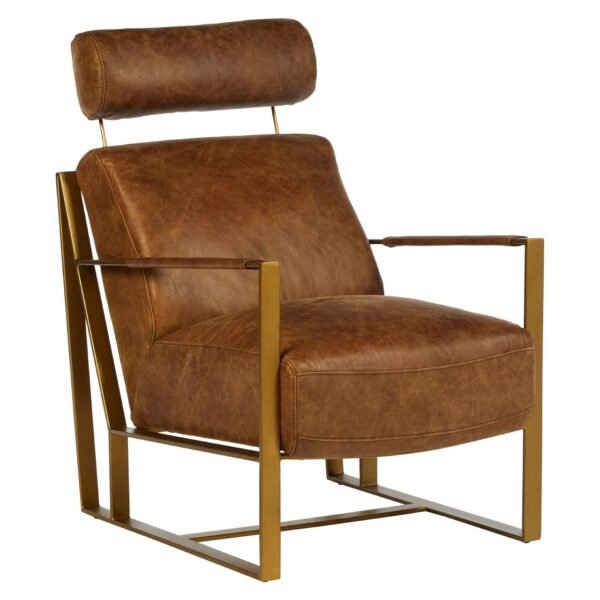 Albemarle Rose Gold Lounge Chair - Image 2