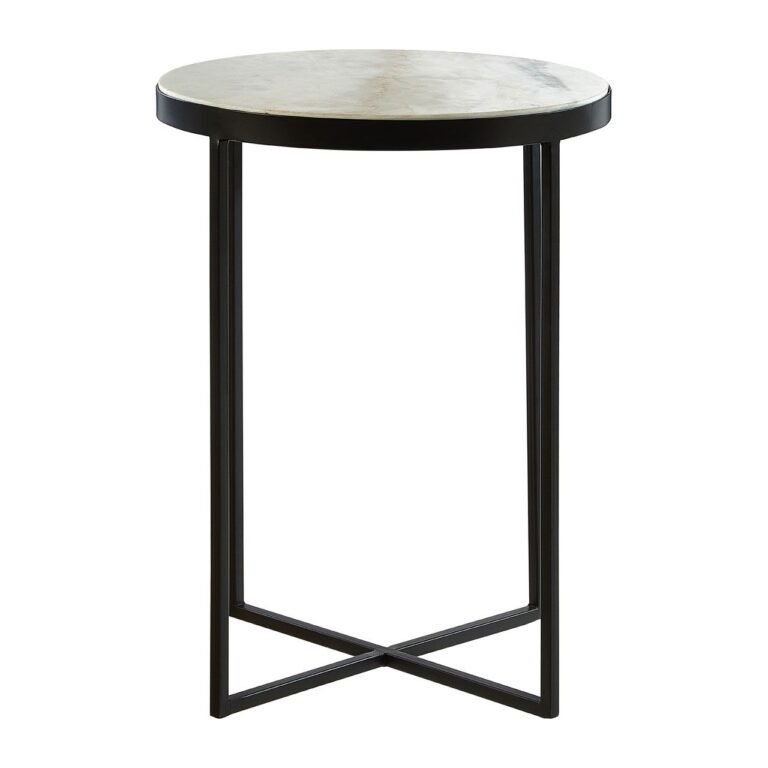 Gaic Black Cross Base Side Table