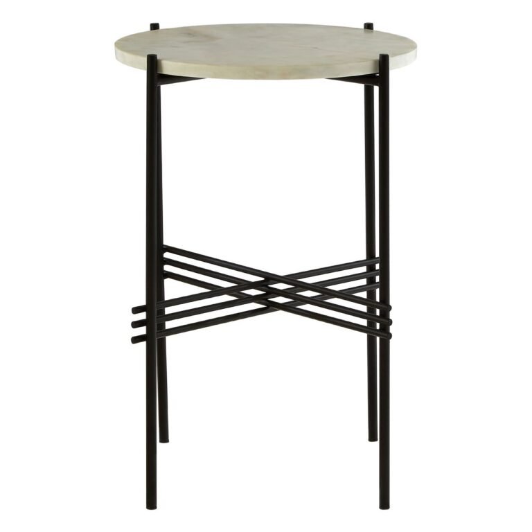 Gaic Black Triple Cross Base Side Table