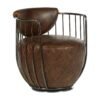 Albemarle Brown Leather Swivel Chair - Image 2