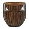Albemarle Brown Leather Swivel Chair - Image 4