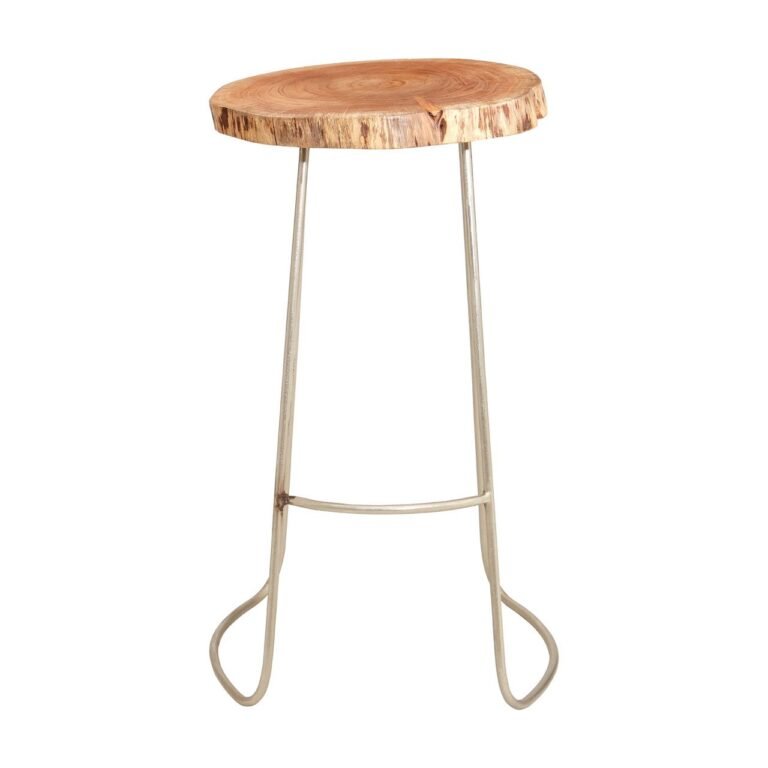 Kenton Round Acacia Wood Bar Stool