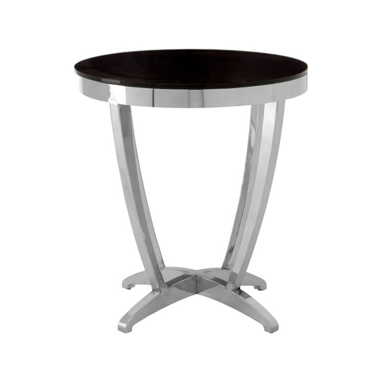 Farai Black Tempered Glass Side Table