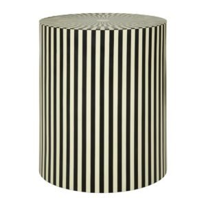 Parlour Ivory / Black Cylinder Stool