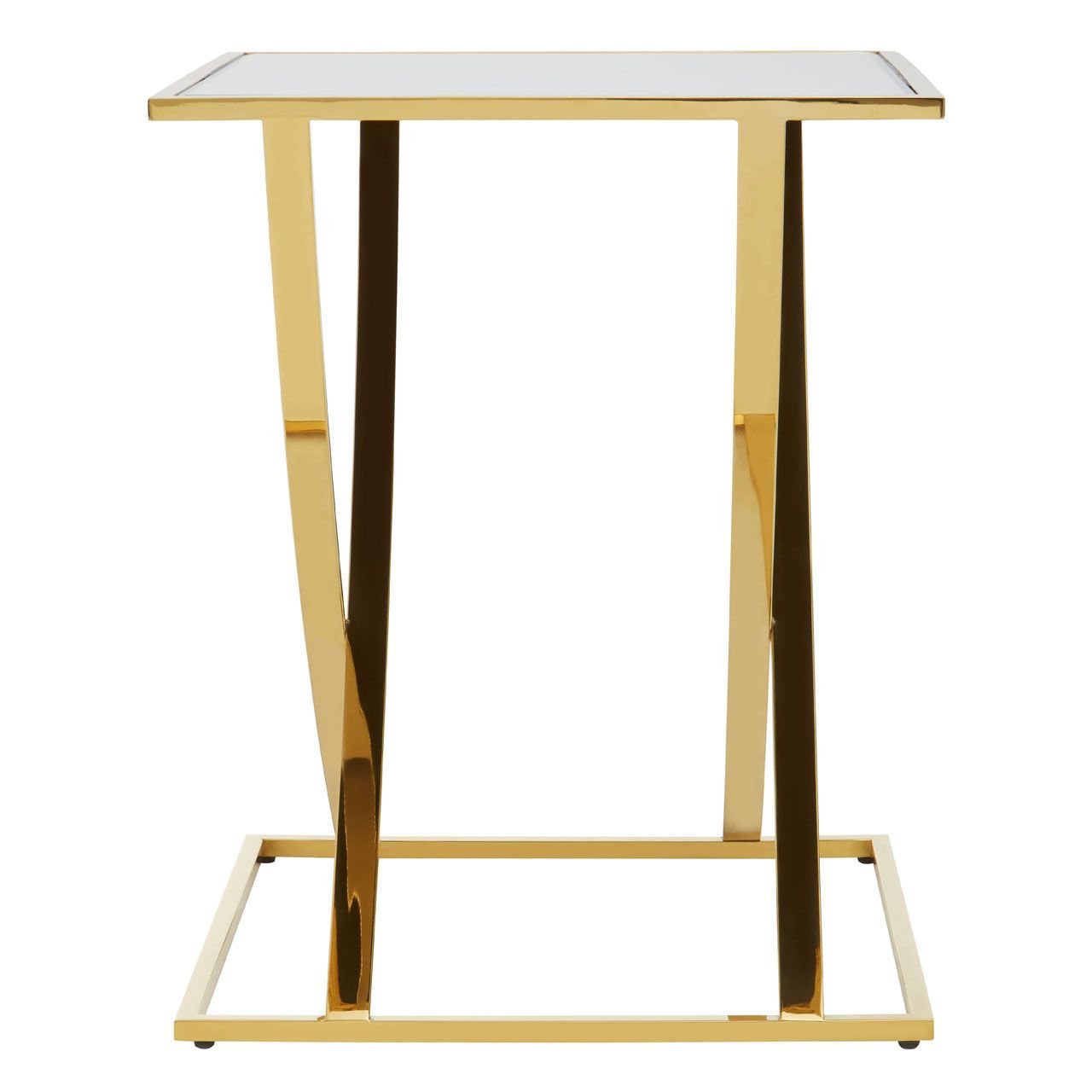 Reena Gold Finish Side Table - LIVING ROOM, Side Tables | Eclectic Niche