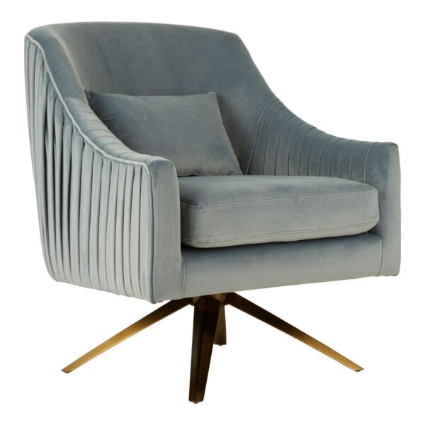 Langley Blue Velvet Chair - Image 2