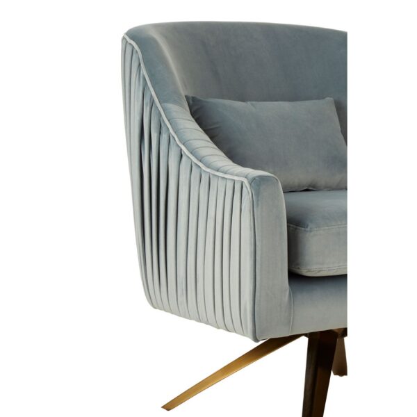 Langley Blue Velvet Chair - Image 5