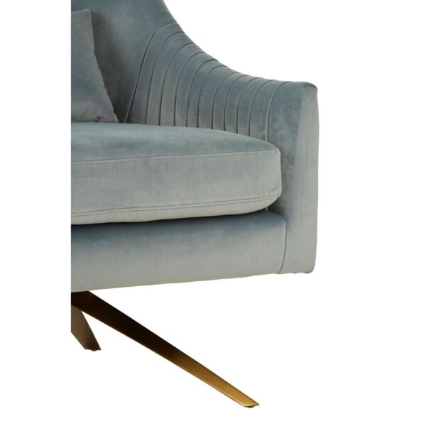 Langley Blue Velvet Chair - Image 6