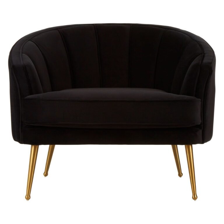Langley Black Velvet Chair