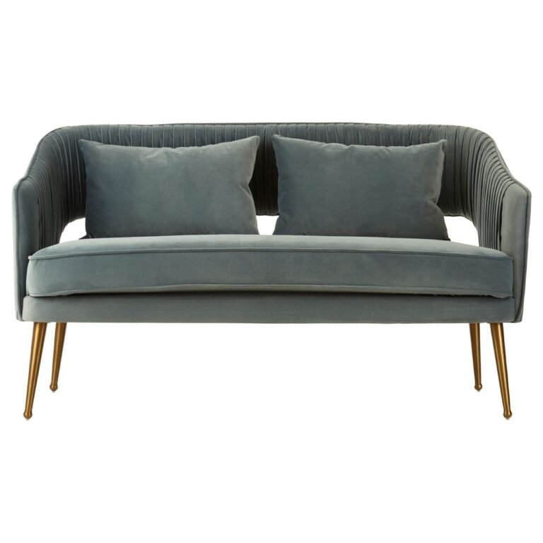 Langley Blue Velvet Sofa