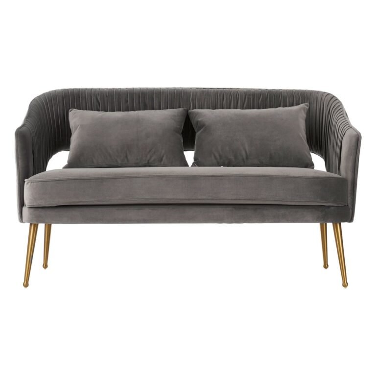 Langley Grey Velvet Sofa