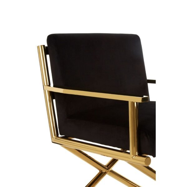 Langley Black Velvet Chair - Image 6