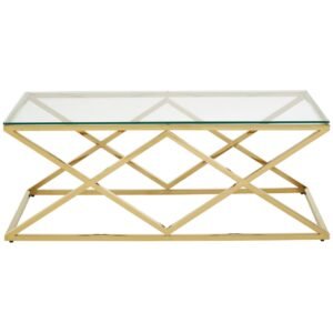 Alia Gold Finish Coffee Table