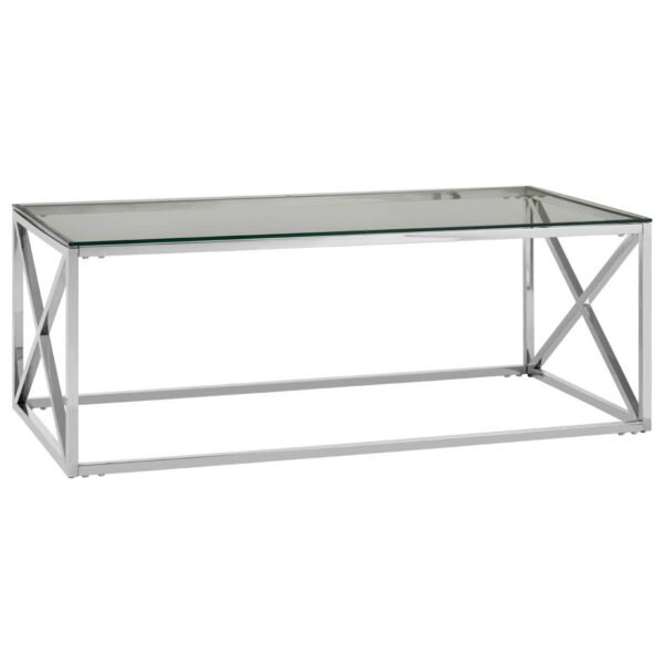 Alia Silver Cross Design Coffee Table