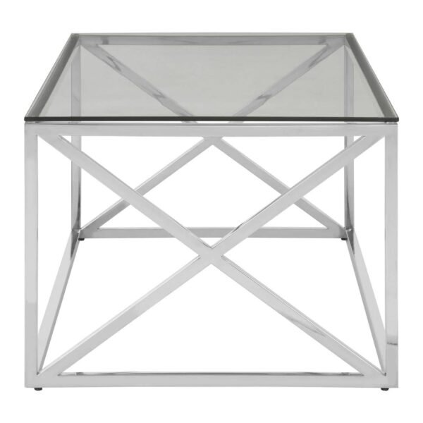 Alia Silver Cross Design Coffee Table - Image 3