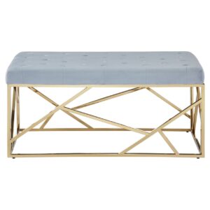 Alia Gold / Powder Blue Velvet Bench