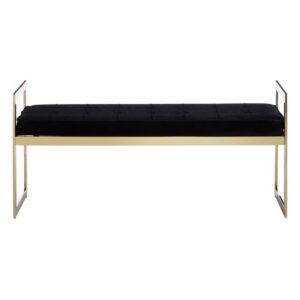 Alia Black Seat / Gold Metal Frame Bench