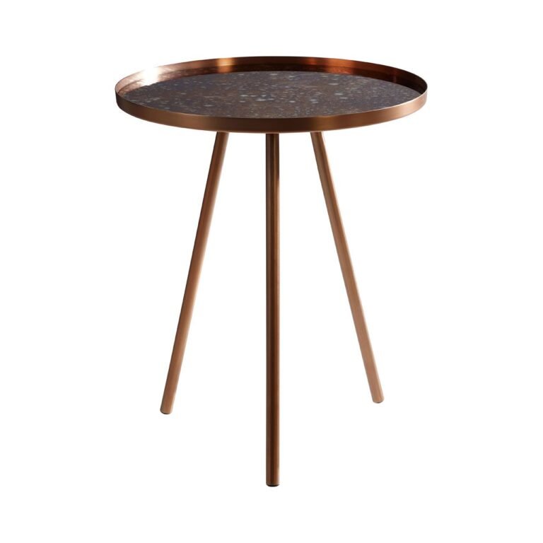 Lorel Matte Copper Finish Side Table