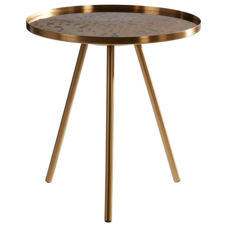 Lorel Gold Finish Side Table