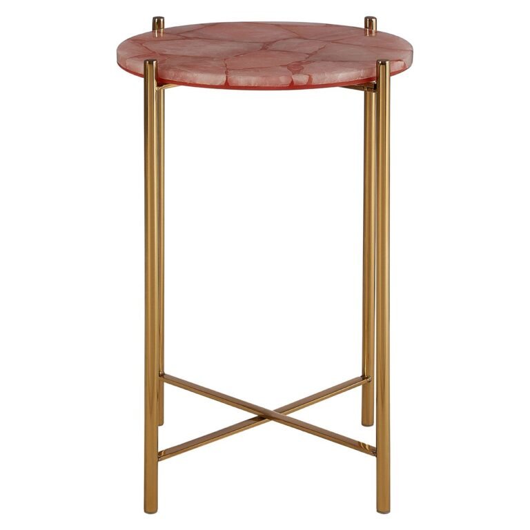 Ridge Pink Quartz Side Table