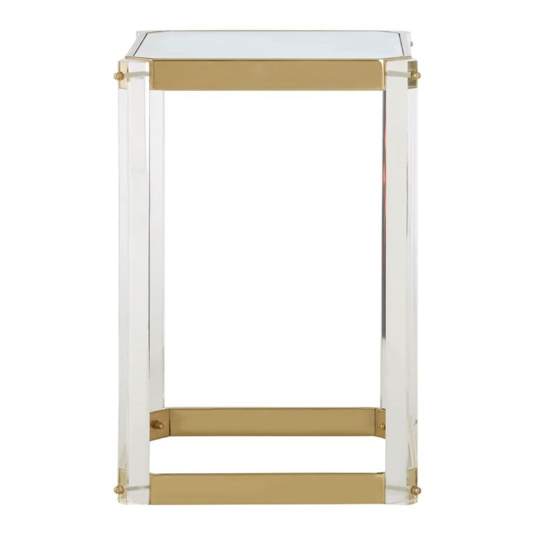 Riley Side Table With Mirrored Top