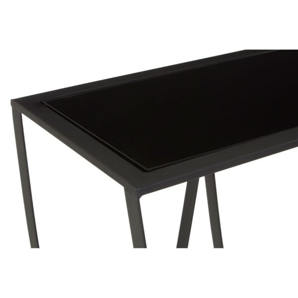 Mossley Console Table With Black Glass Top - Image 4