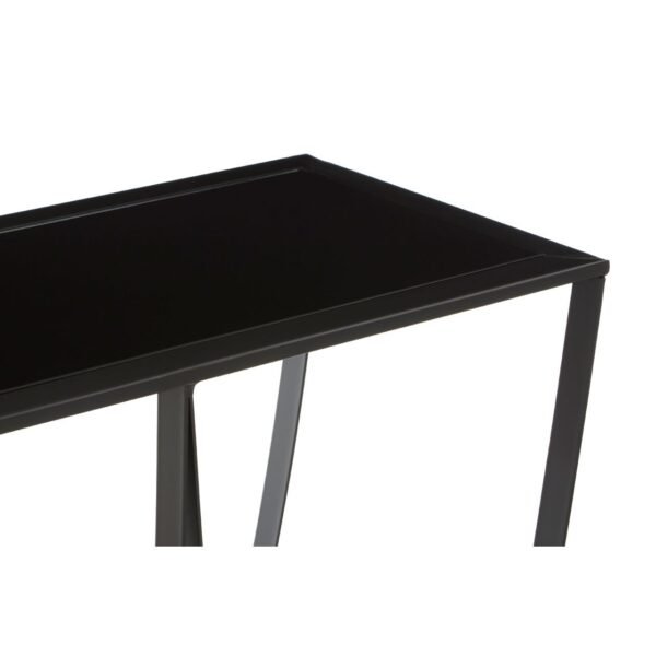 Mossley Console Table With Black Glass Top - Image 5