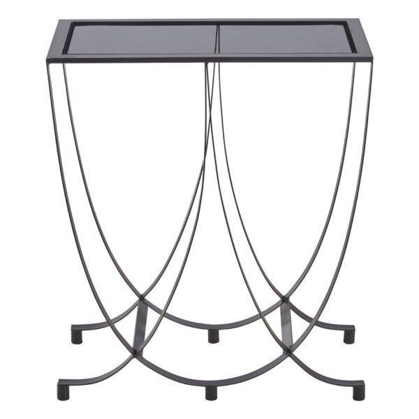 Mossley Side Table With Grey Glass Top - Image 2