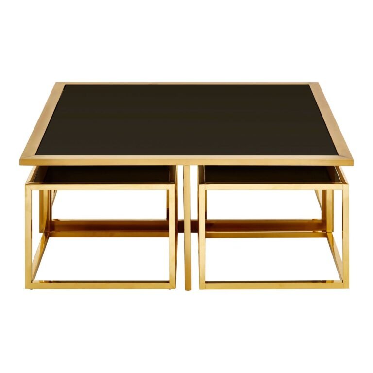 Waver Black Tempered Glass Coffee Table