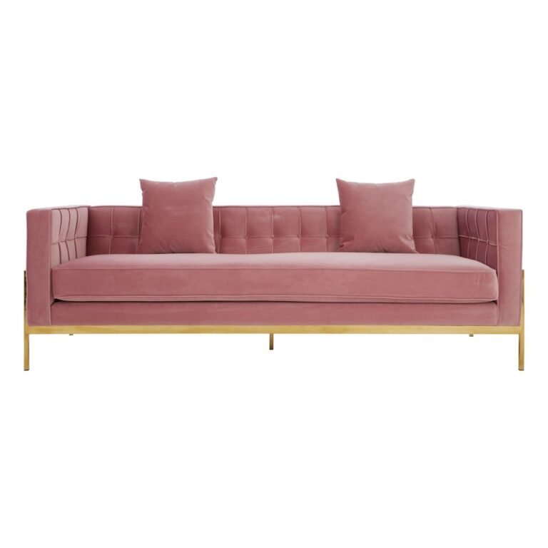 Berto 3 Seat Pink Sofa