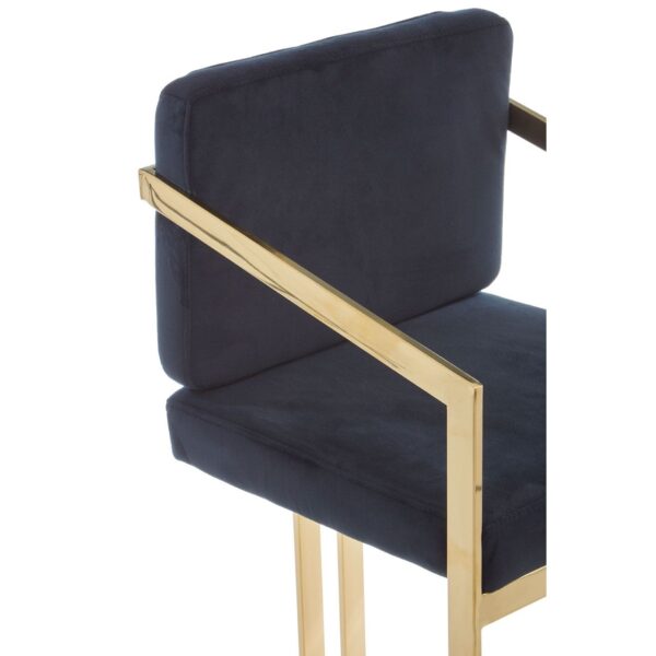 Hamil Black And Gold Finish Bar Stool - Image 6