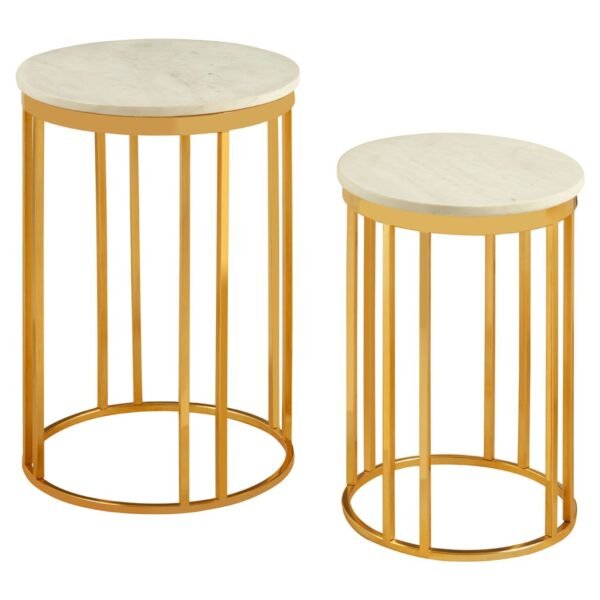 Foxley Set Of 2 Linear Design Side Tables - Image 3