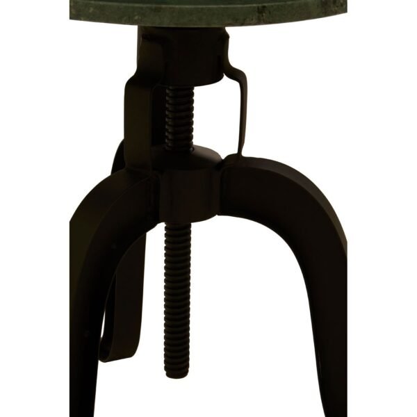 Grayson 3 Leg Bar Stool With Green Marble Top - Image 5