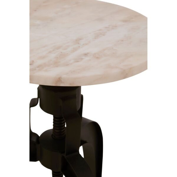 Grayson 3 Leg Bar Stool With White Marble Top - Image 4