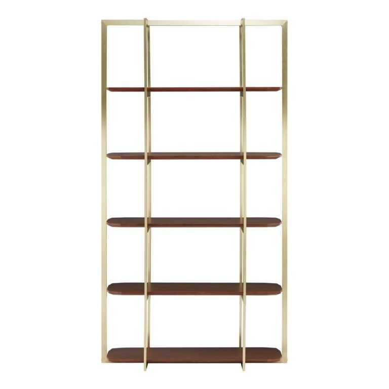 Alden Walnut Wood Shelf Unit