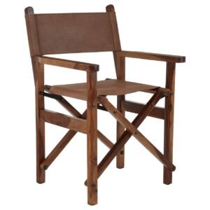 Olk Buffalo Brown Leather Folding Chair