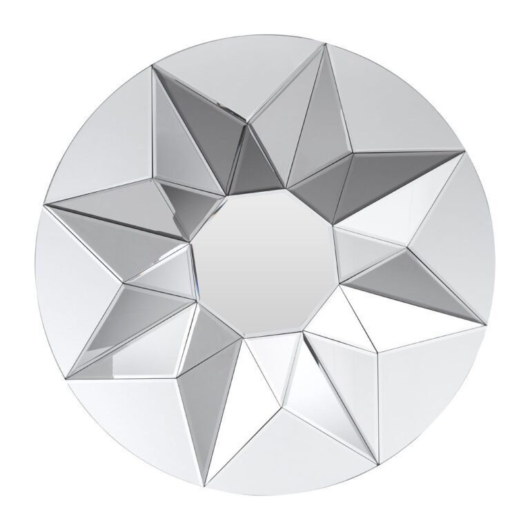 Rowda 3D Shape Round Wall Mirror