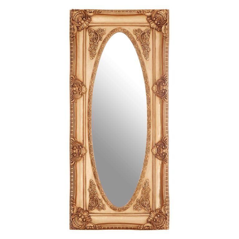 Atherstone Gold Finish Oval Border Wall Mirror