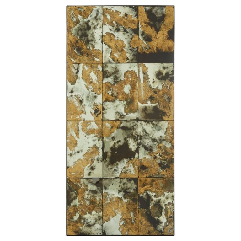 Levoli Gold Finish Mosaic Wall Mirror