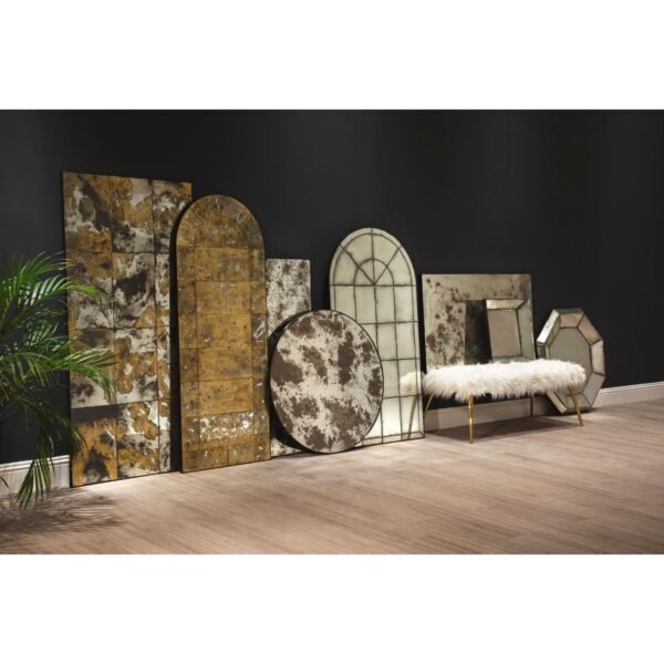 Levoli Gold Finish Mosaic Wall Mirror - Image 3