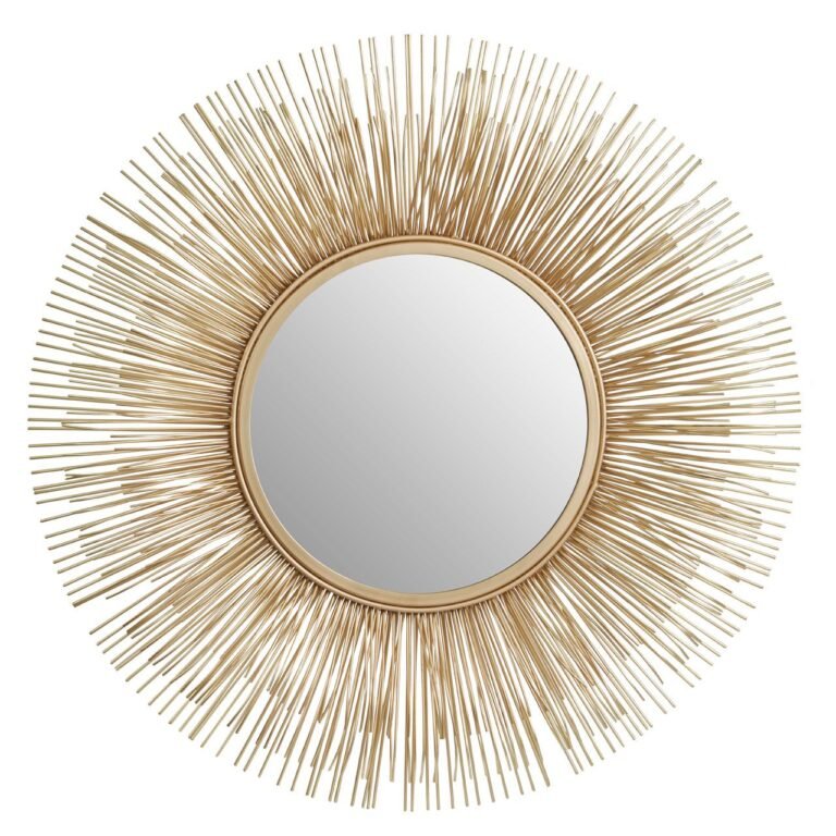 Foxley Gold Finish Rods Wall Mirror