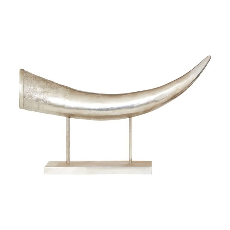 Ohom Large Silver Horn Ornament
