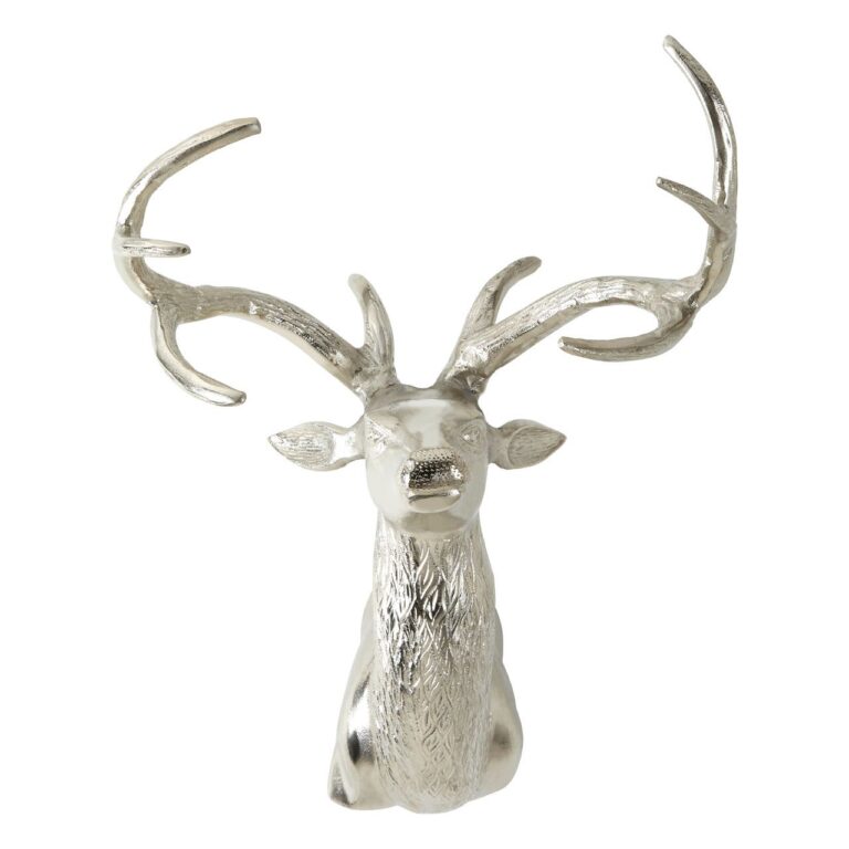 Brit Wall Mounted Stag With Curved Antlers