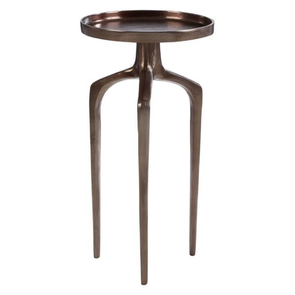 Niren Rough Bronze Finish Side Table