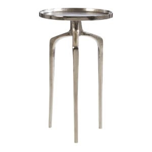 Niren Rough Nickel Finish Side Table