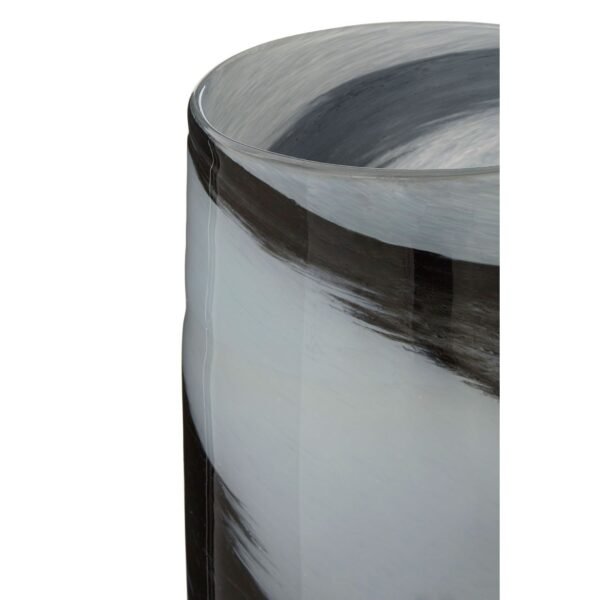 Yarra Large Grey / Black Brushstroke Vase - Image 6