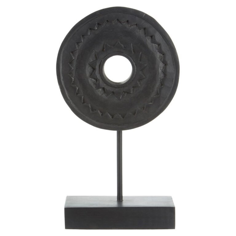 Elk Round Small Wooden Sculpture