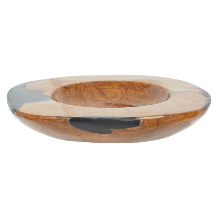 Oirak Teak Wood And Resin Bowl